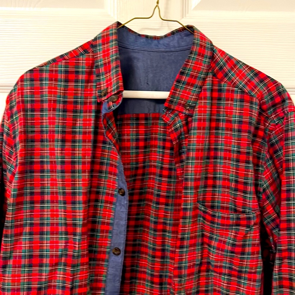 High Quality Vintage Plaid Shirt from Istanbul in Cotton — size M